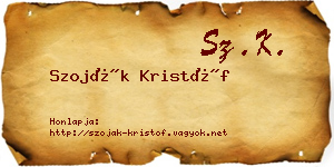 Szoják Kristóf névjegykártya
